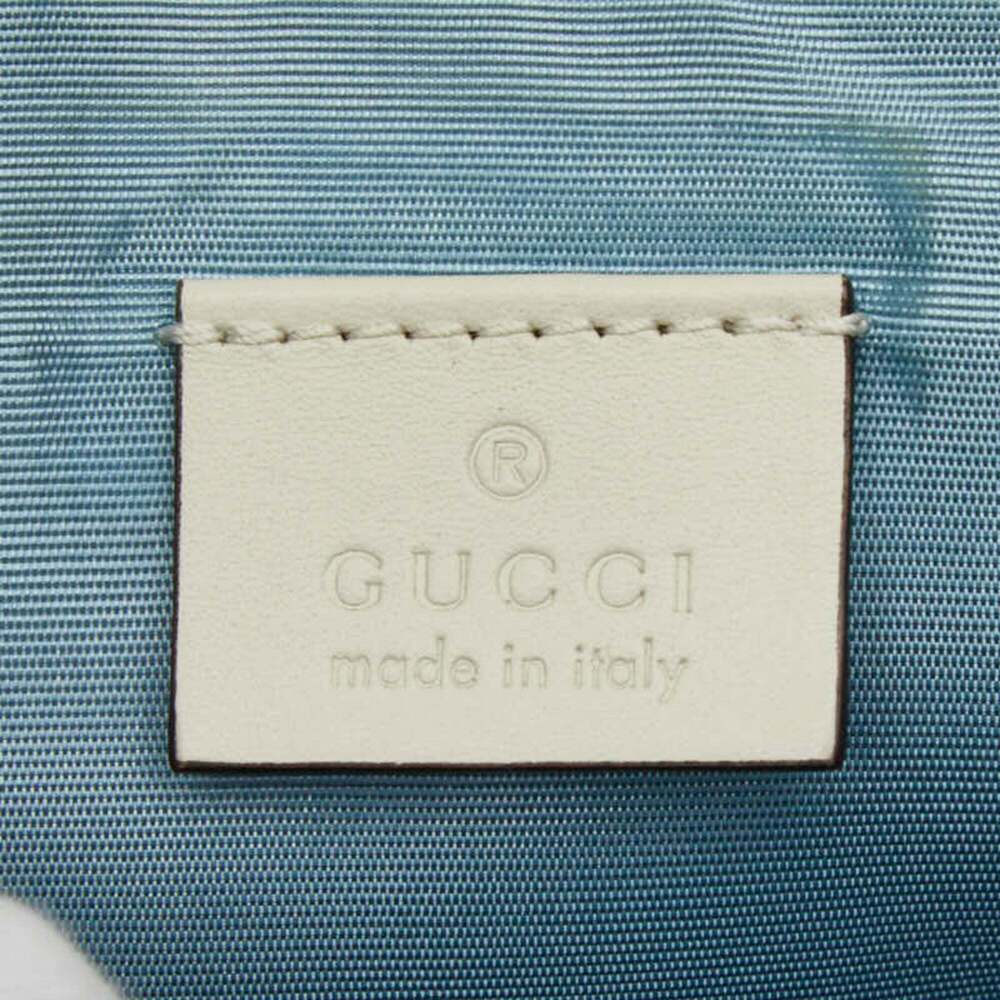 GUCCI Authentic White Leather Shoulder Bag - Picture 9 of 10